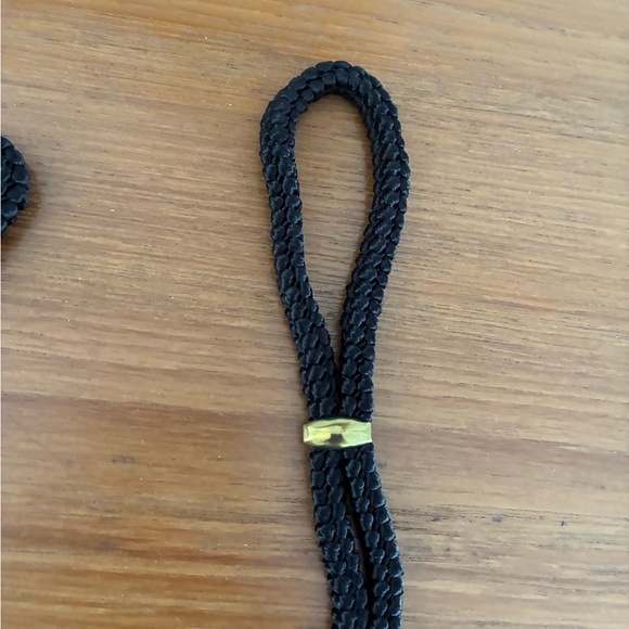 Cloisonné buckle Black Braided Stretch Belt - Picture 4 of 6